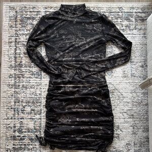 Garage Two Piece Mock Neck and Rushed Mini Skirt Night Out